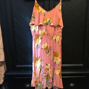 Floral print knee length dress